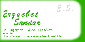 erzsebet sandor business card