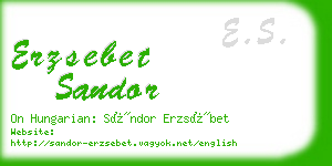 erzsebet sandor business card